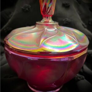 Fenton Red-Iridescent Carnival Glass